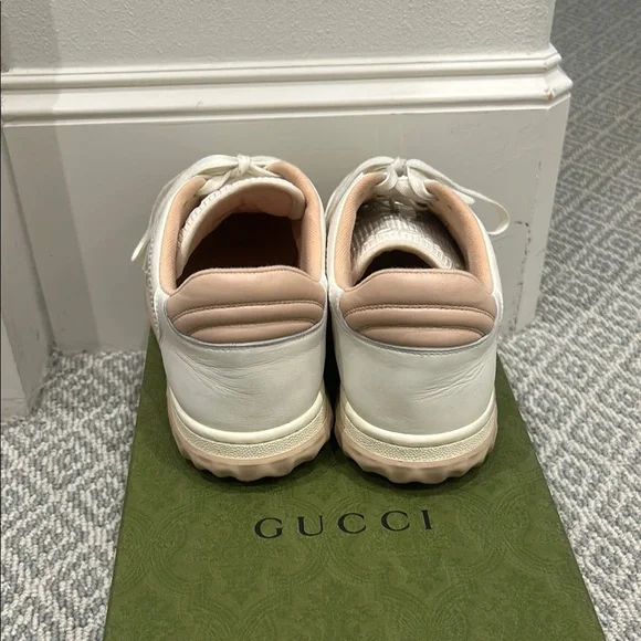 EUC Gucci Mac80 White and Pink Sneakers Womens 39 - Picture 3 of 5